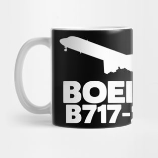 Boeing B717-200 Silhouette Print (White) Mug